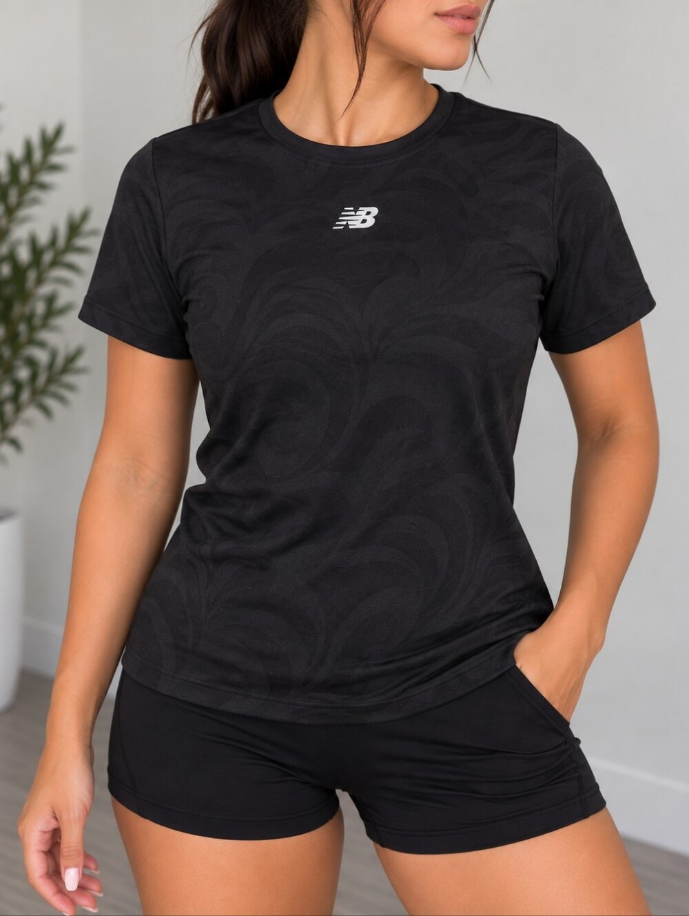 Classic Black Crewneck Women’s Top